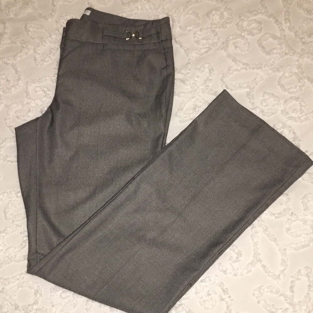 New York and Company Grey Textured Dress Pants